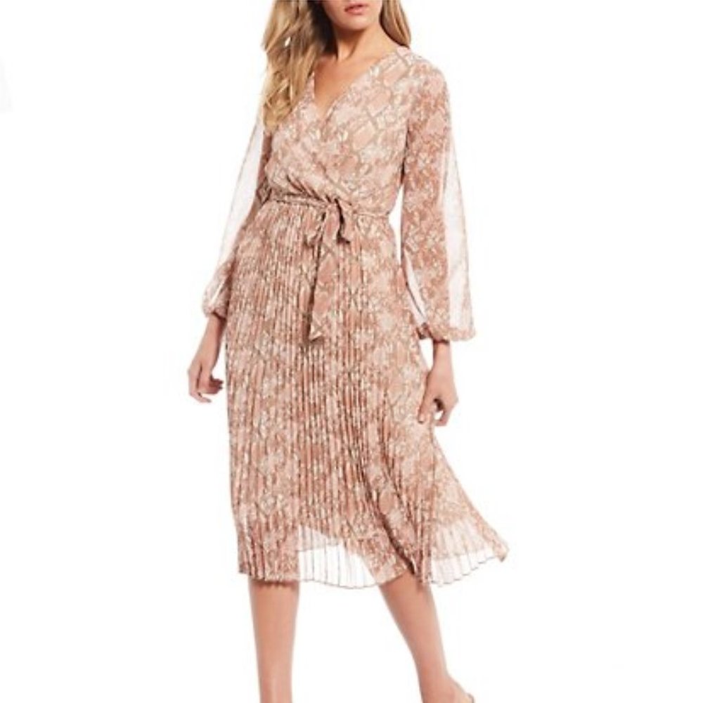 June & Hudson 3/4 Sleeve Snakeskin Dress.NWT!